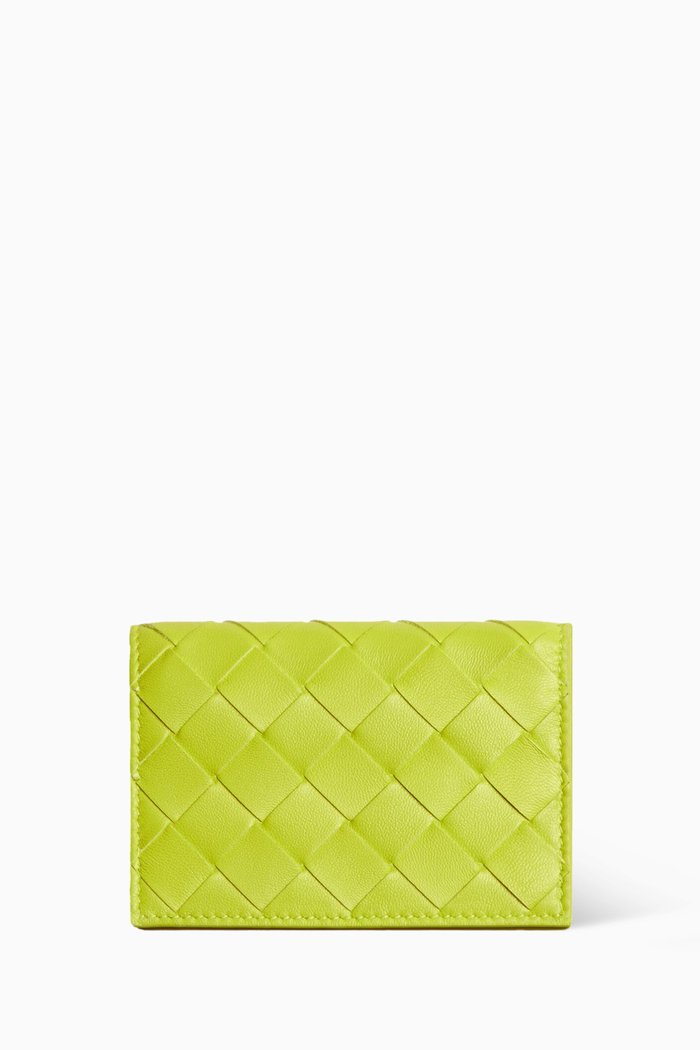 

Card Case in Intrecciato Nappa, Green