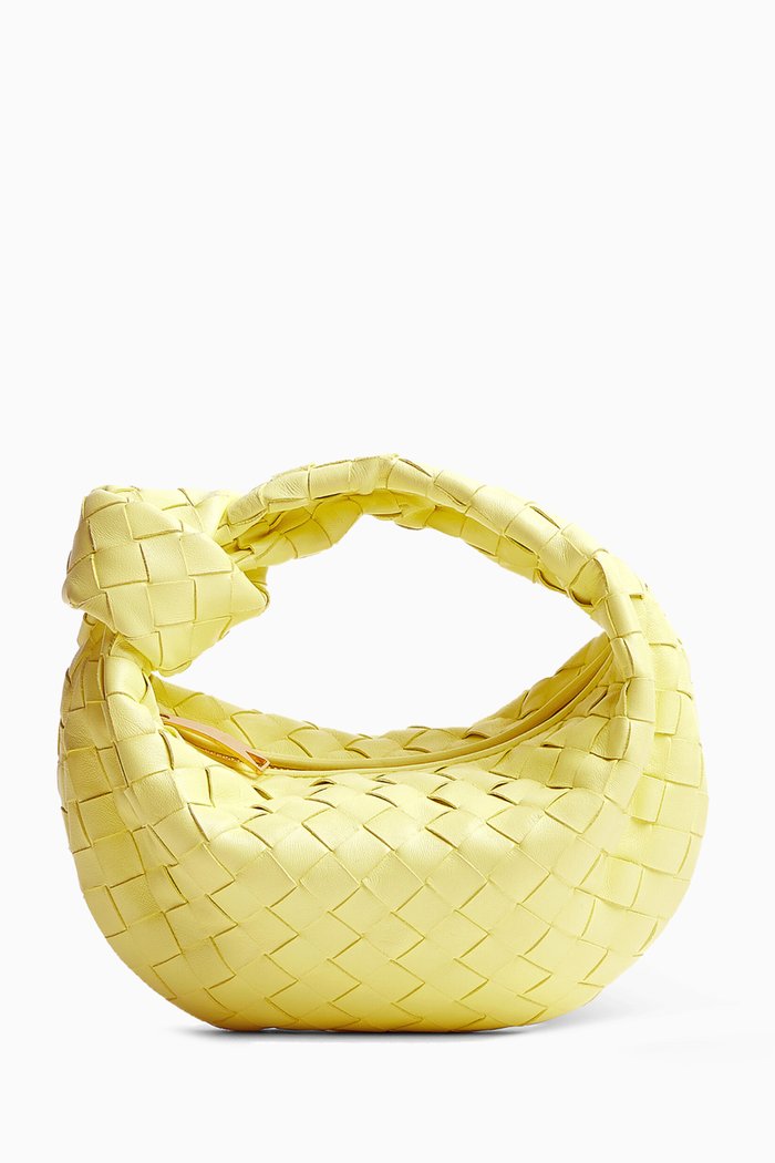

Mini Jodie Bag in Intrecciato Leather, Yellow