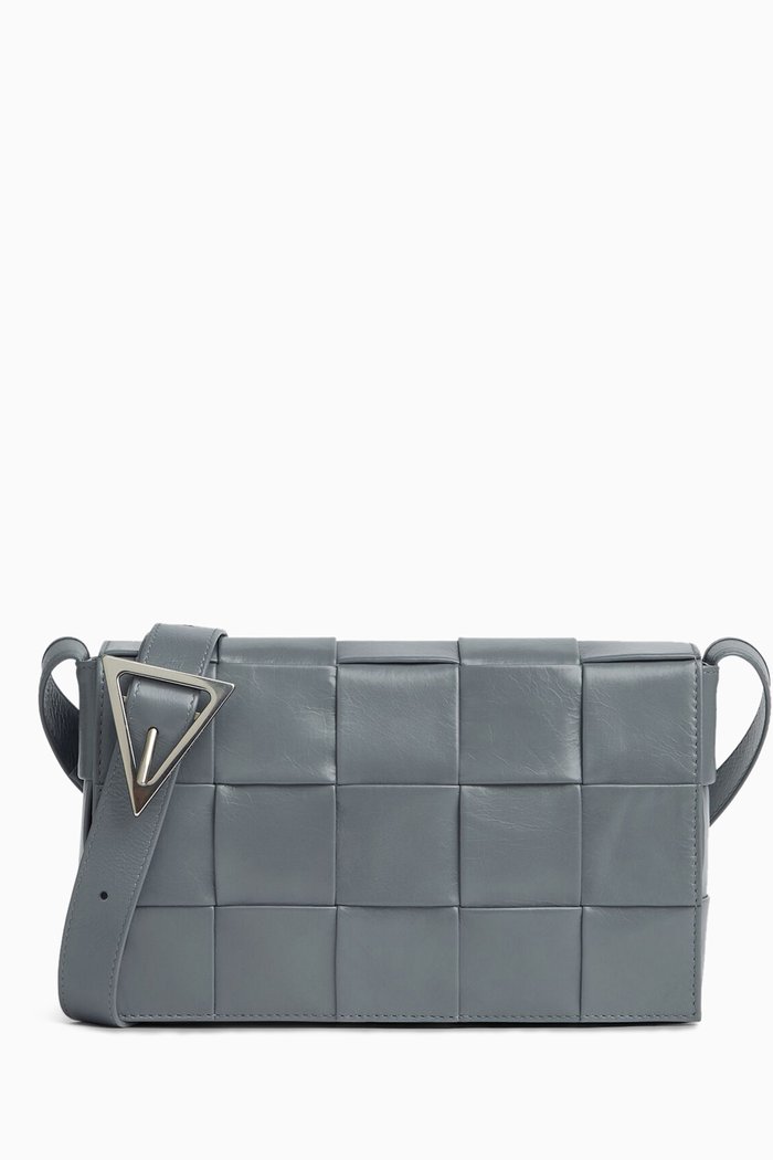 

Cassette Bag in Intrecciato Paper Calf, Grey