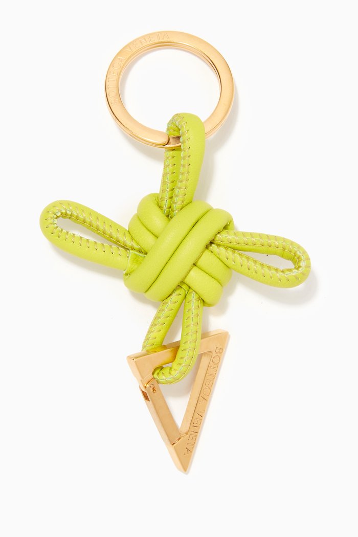 

Knotted Key Ring in Nappa, Green