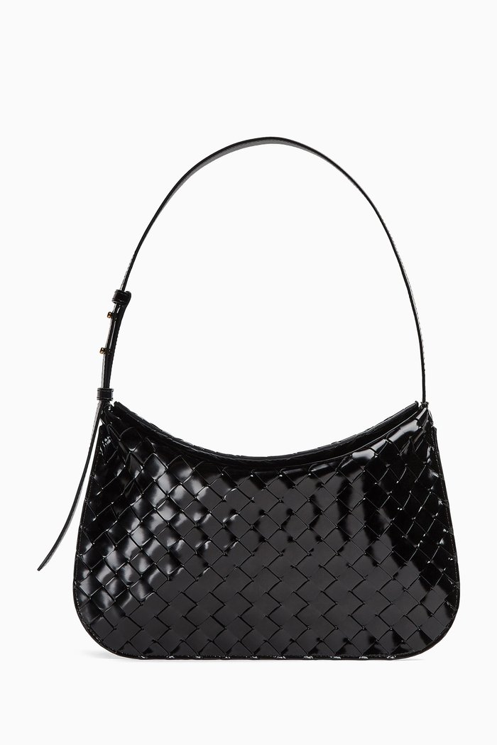 

Flap Bag in Intrecciato Nappa, Black