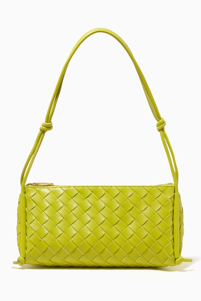 

Pouch on Strap in Intrecciato Nappa, Green