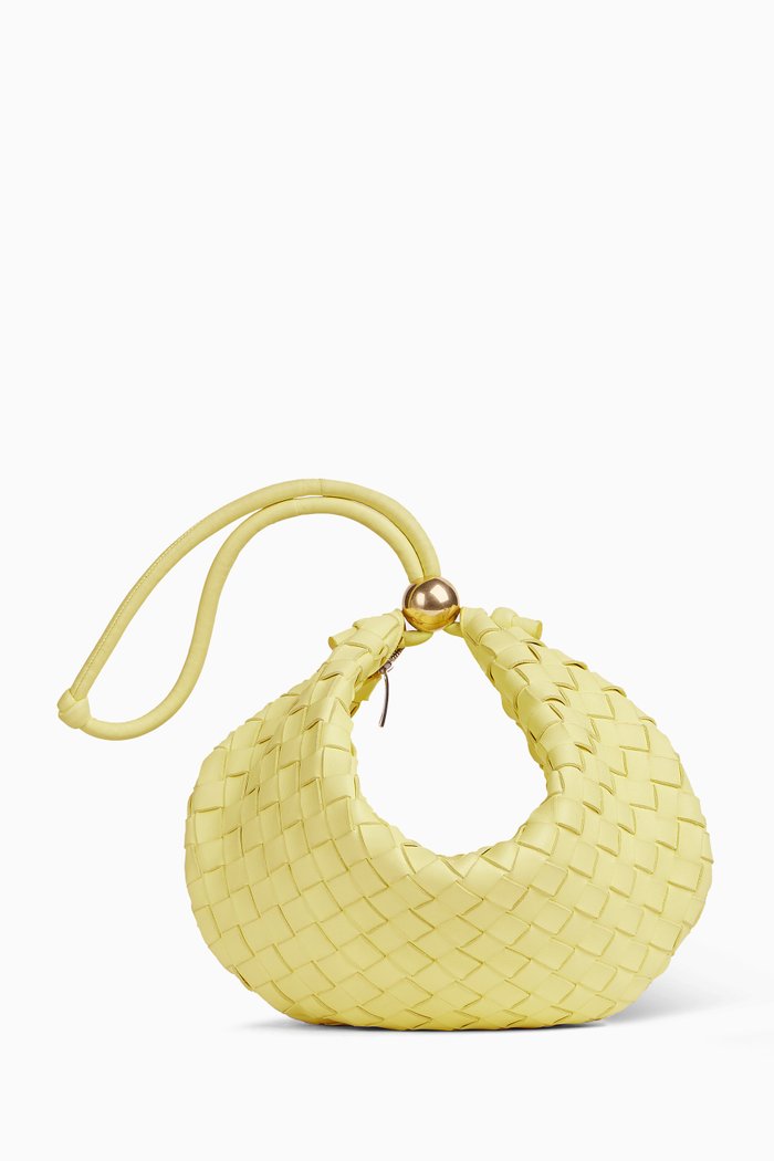 

Turn Bag in Intrecciato Leather, Yellow