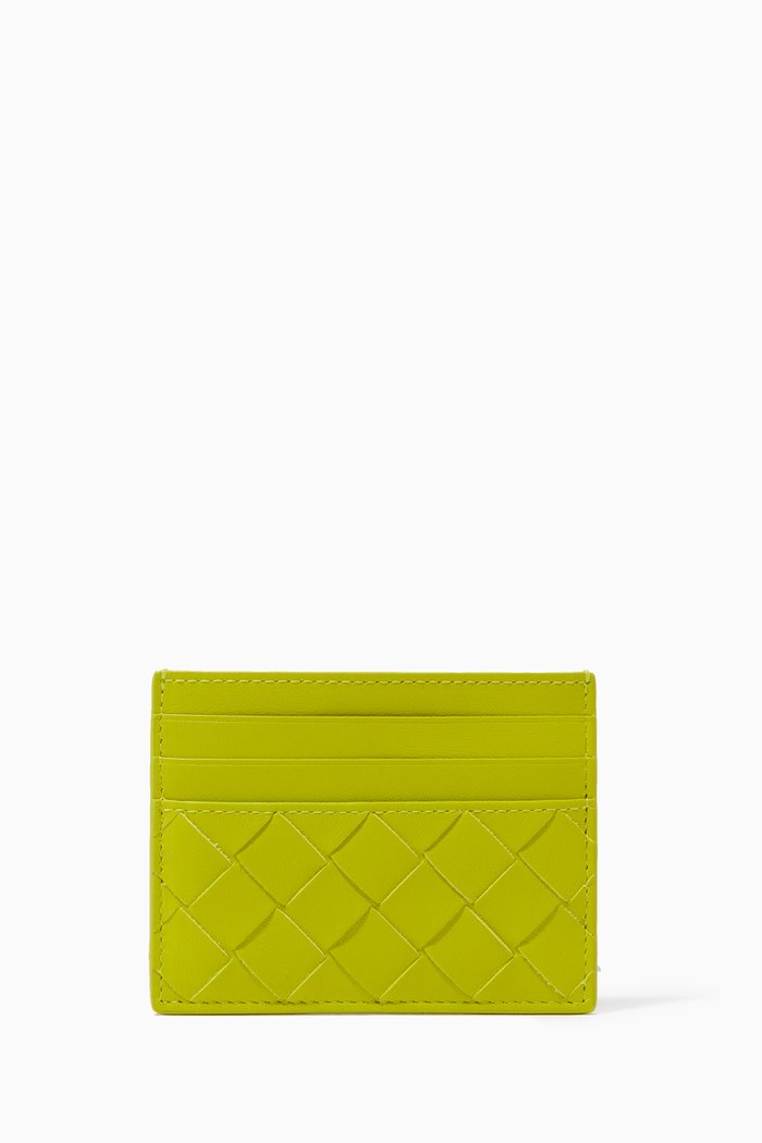 

Card Holder in Intrecciato Nappa, Green