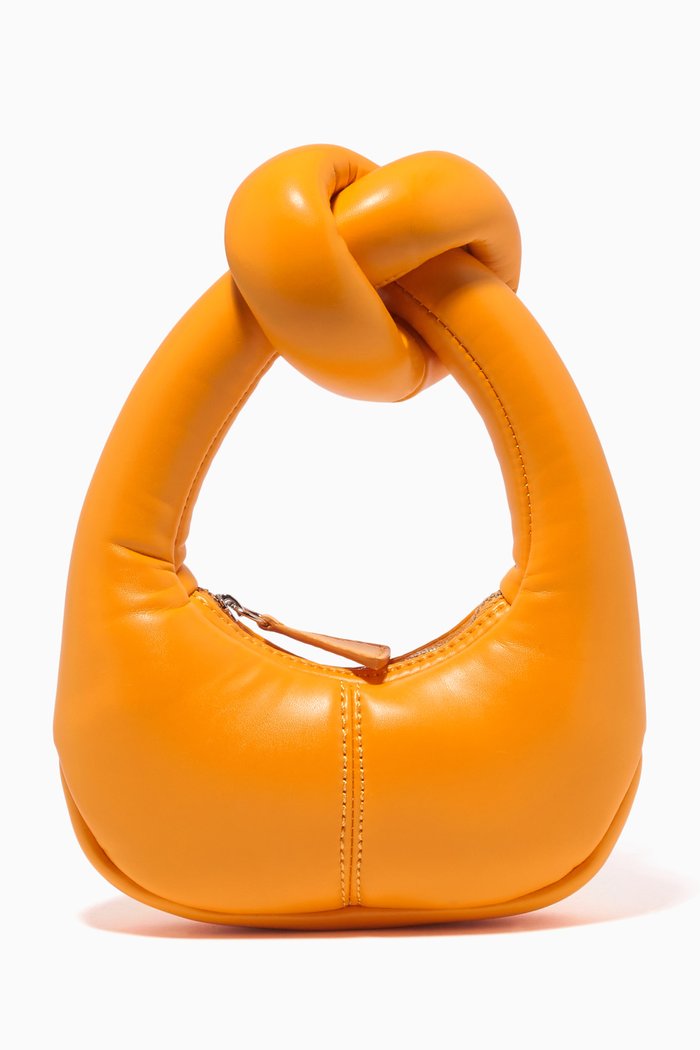 

Mini Mia Shoulder Bag in Puffed Faux Leather, Orange