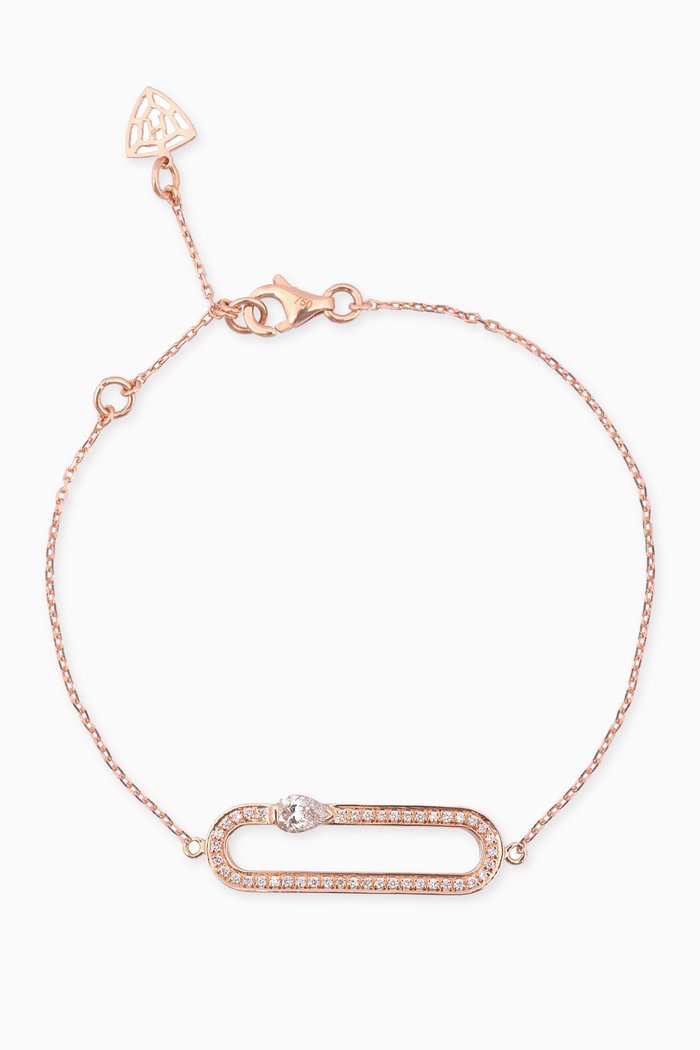 Cambre Diamond Bracelet in 18kt Rose Gold