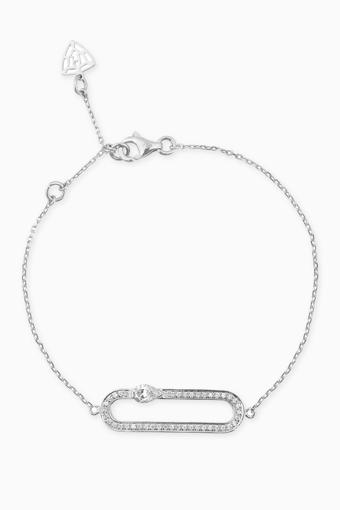 

Cambre Diamond Bracelet in 18kt White Gold, Silver