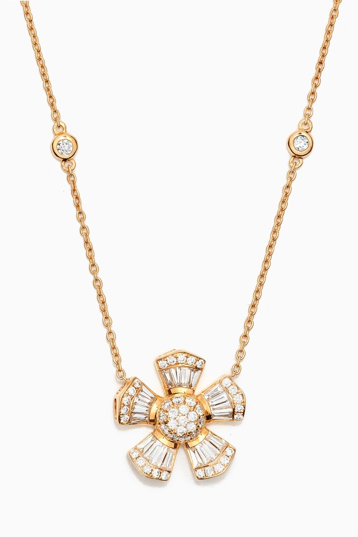 

Fleur Large Diamond Necklace in 18kt Yellow Gold
