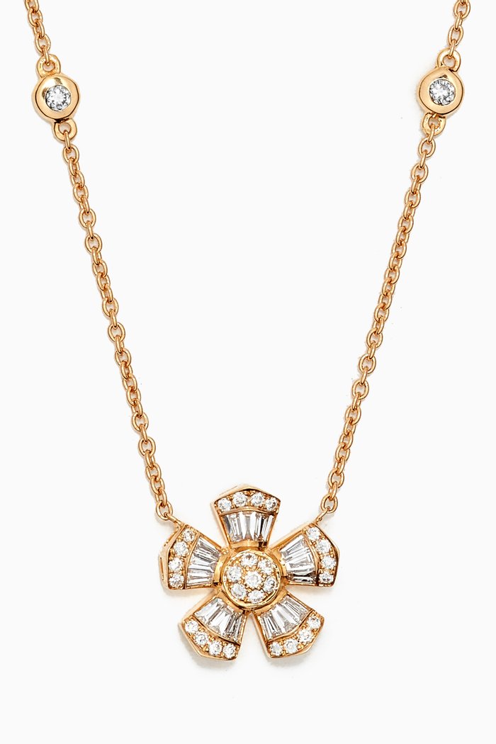 

Fleur Mini Diamond Necklace in 18kt Yellow Gold