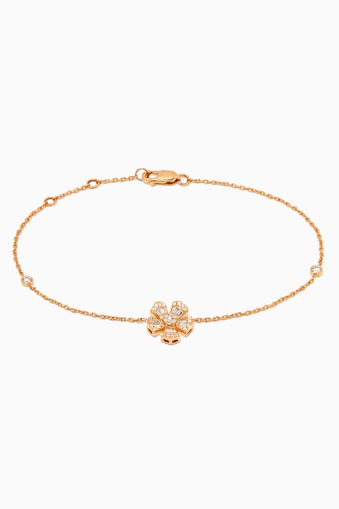 

Fleur Mini Diamond Bracelet in 18kt Yellow Gold