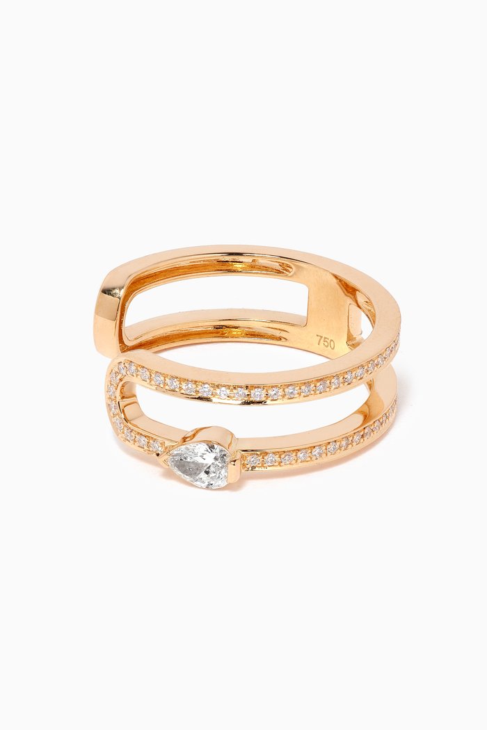 

Cambre Diamond Open Ring in 18kt Rose Gold, Yellow
