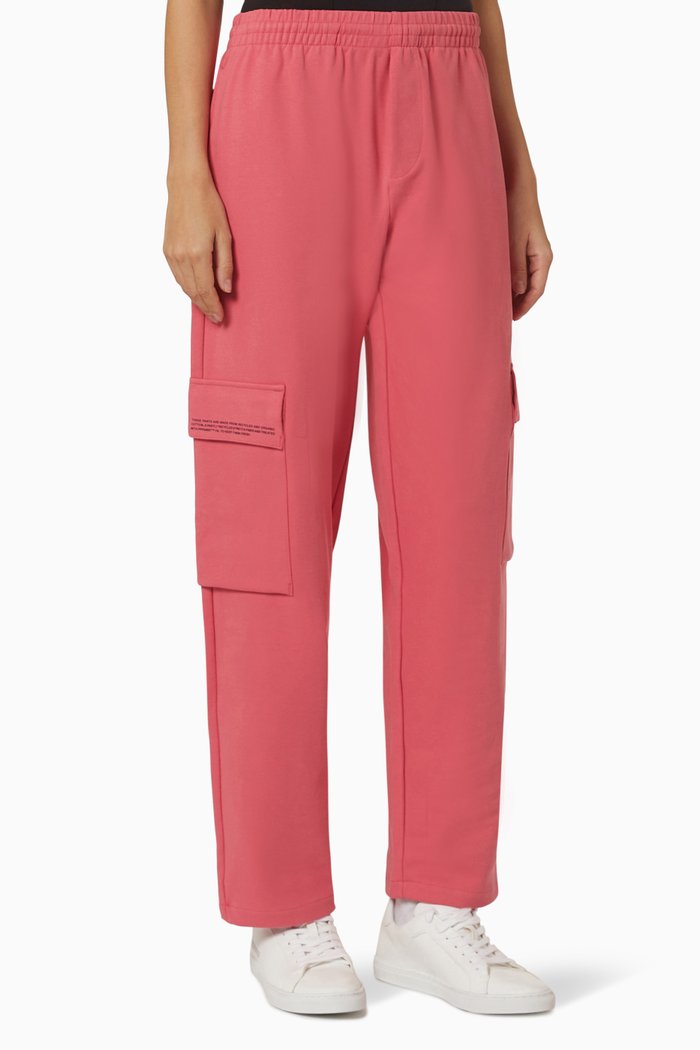 

Recycled Cotton Jersey Cargo Pants, Pink