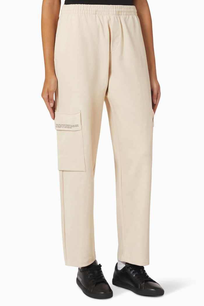 

Recycled Cotton Jersey Cargo Pants, Neutral