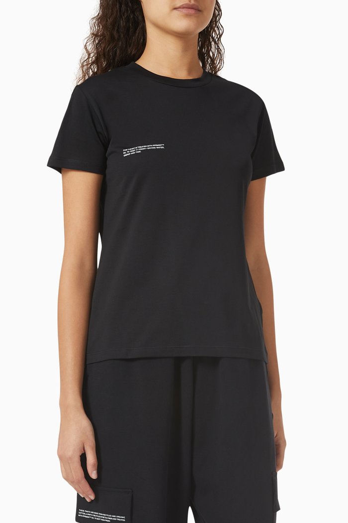 

Fitted T-shirt in Organic Cotton Lightweight Jersey, Black