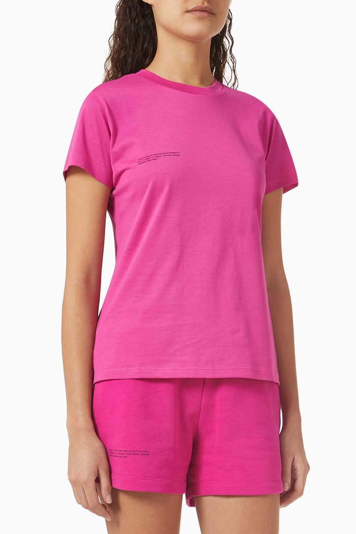 

Fitted T-shirt in Organic Cotton Lightweight Jersey, Pink