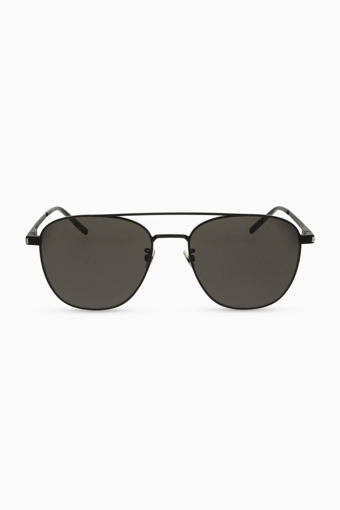 Aviator Sunglasses in Metal, Black