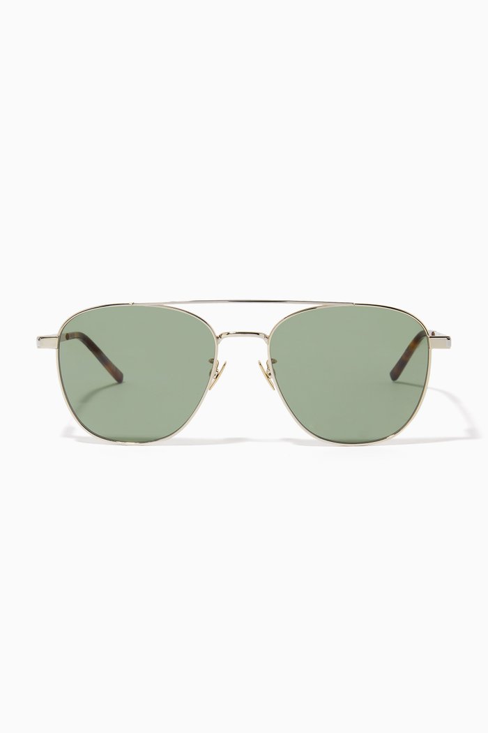 

Aviator Sunglasses in Metal, Black