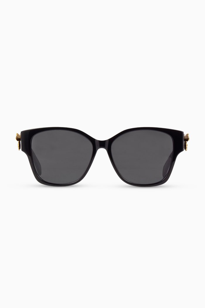 

Butterfly Jewelled Sunglasses in Acetate, Black