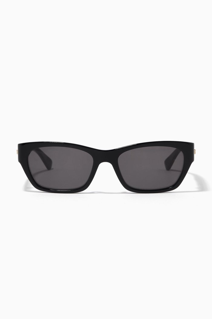 

Rectangular Sunglasses in Acetate, Black