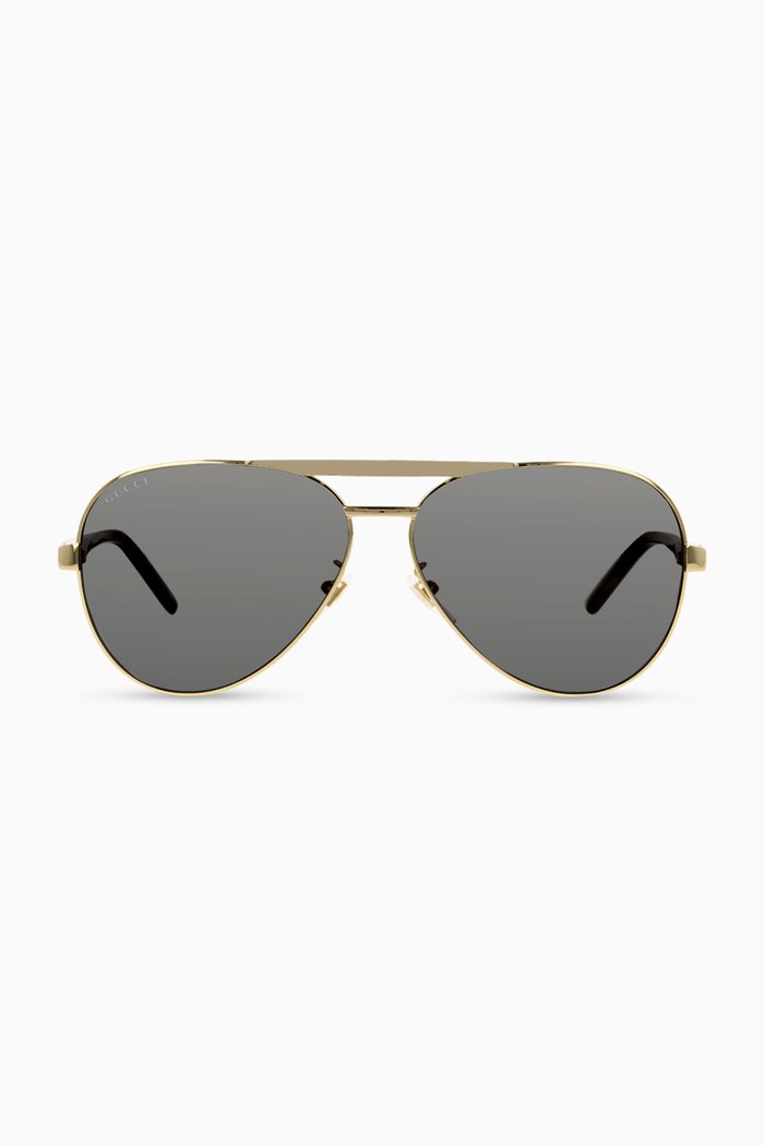 

Aviator Sunglasses in Metal, Gold