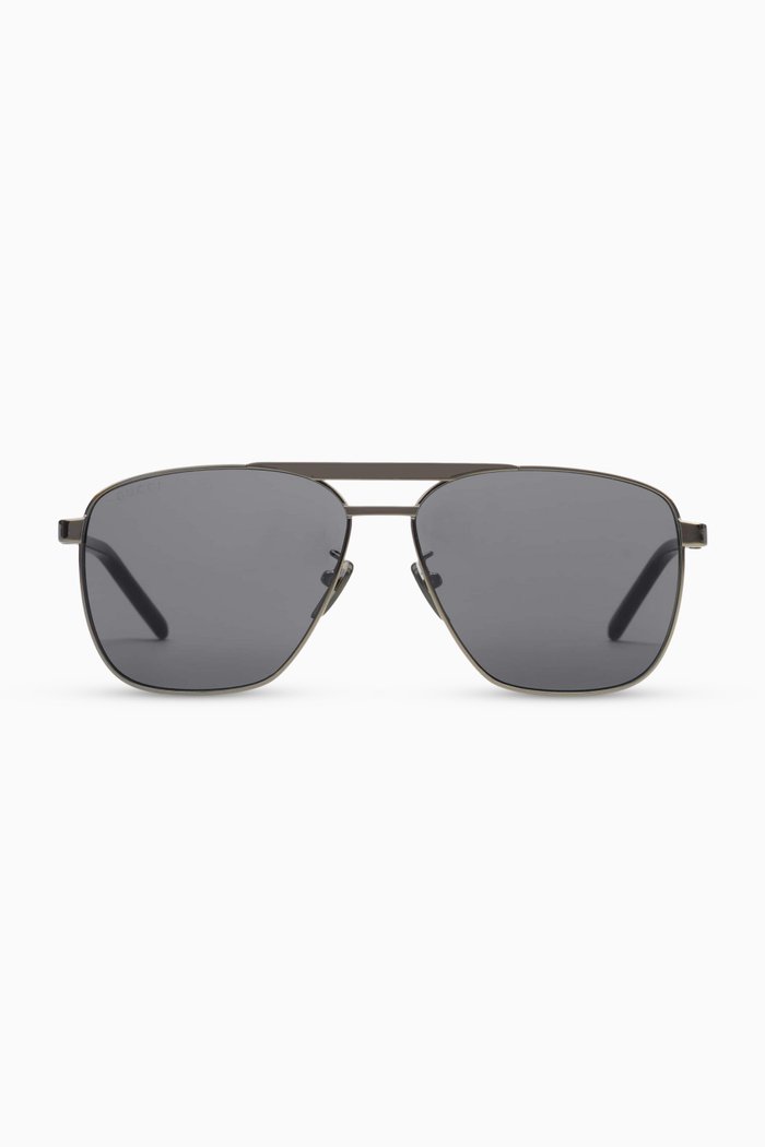 

Aviator Sunglasses in Metal, Brown