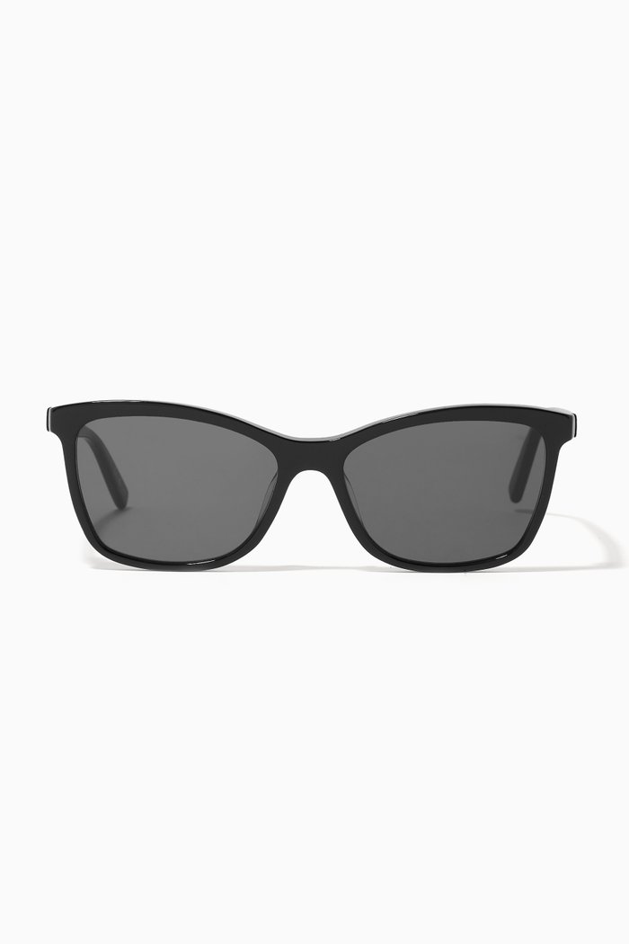 

D-frame Sunglasses in Acetate, Black