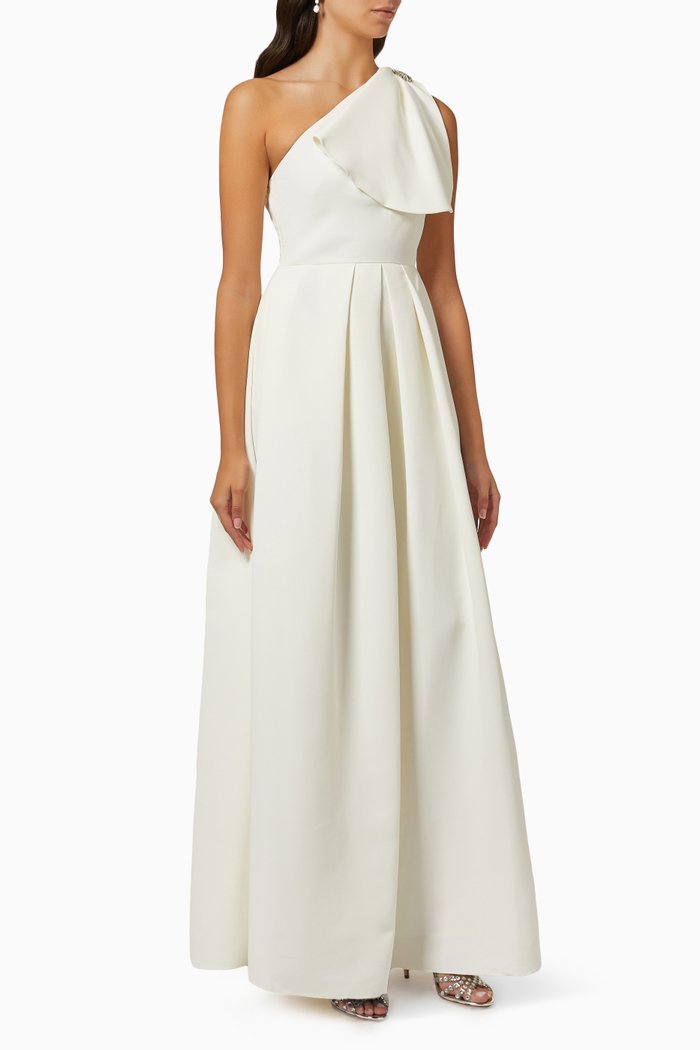 

Martina Gown in Matte Faille, White