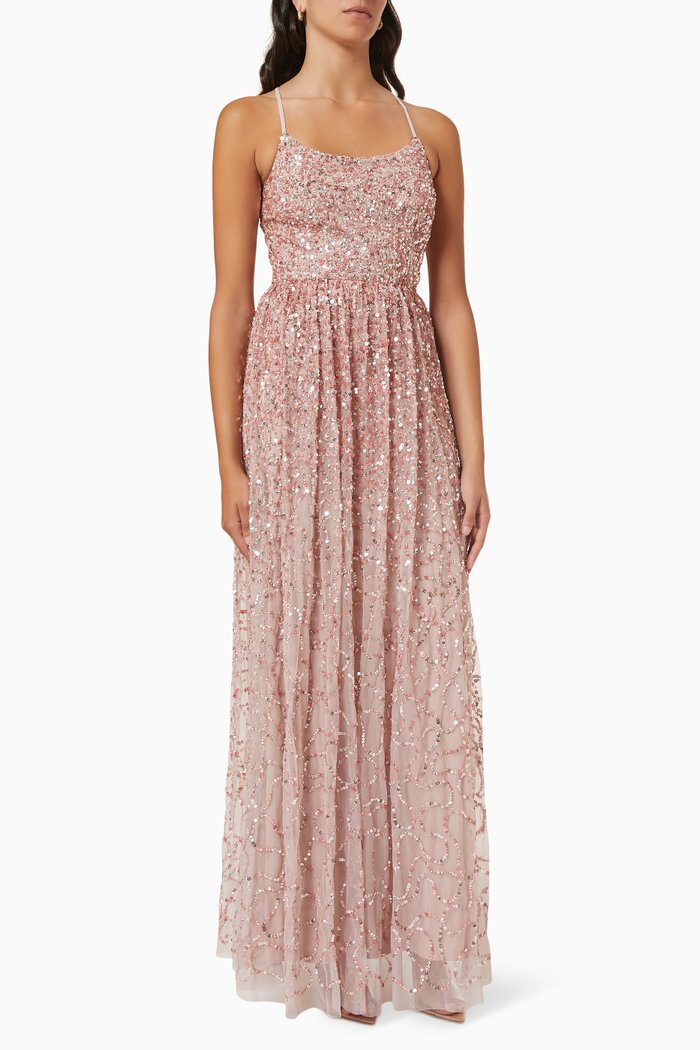 

Sequin Embellished Gown, Multicolour