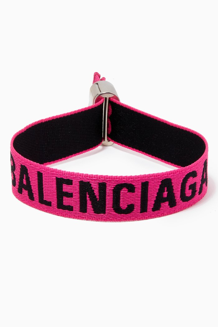 

Party Bracelet in Woven Fabric, Pink