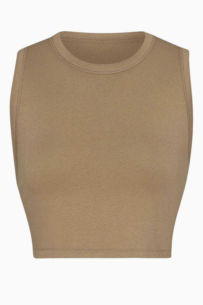 

Boyfriend Crop Tank, Brown