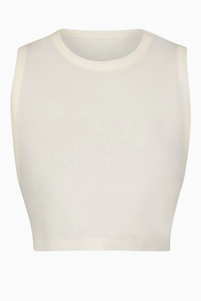 

Boyfriend Crop Tank, White