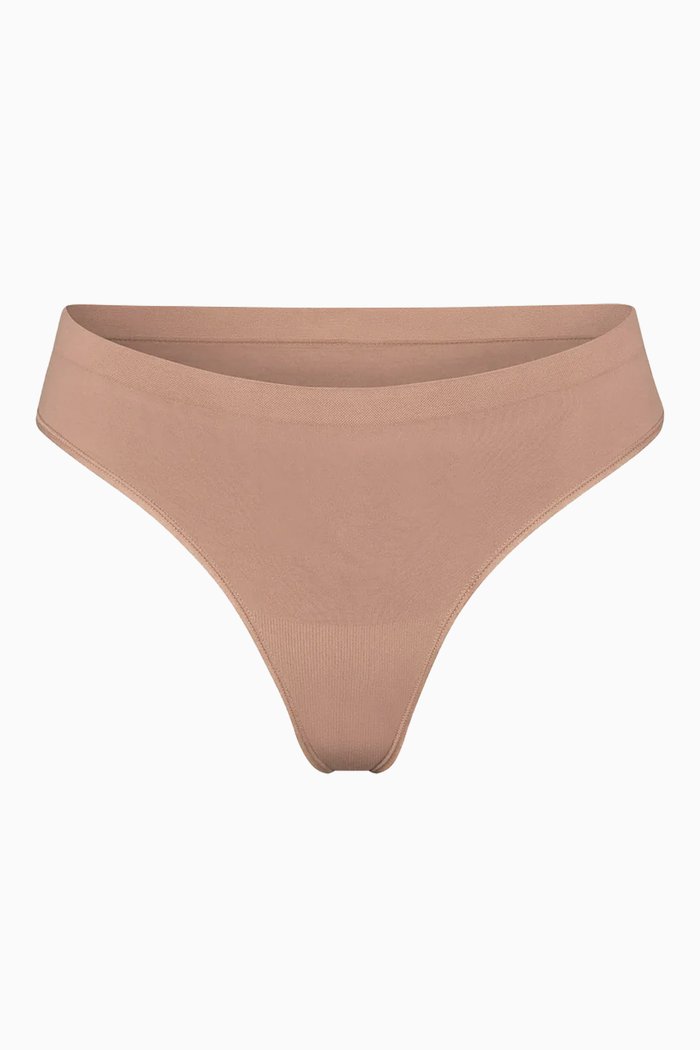 

Soft Smoothing Mid-rise Thong, Brown