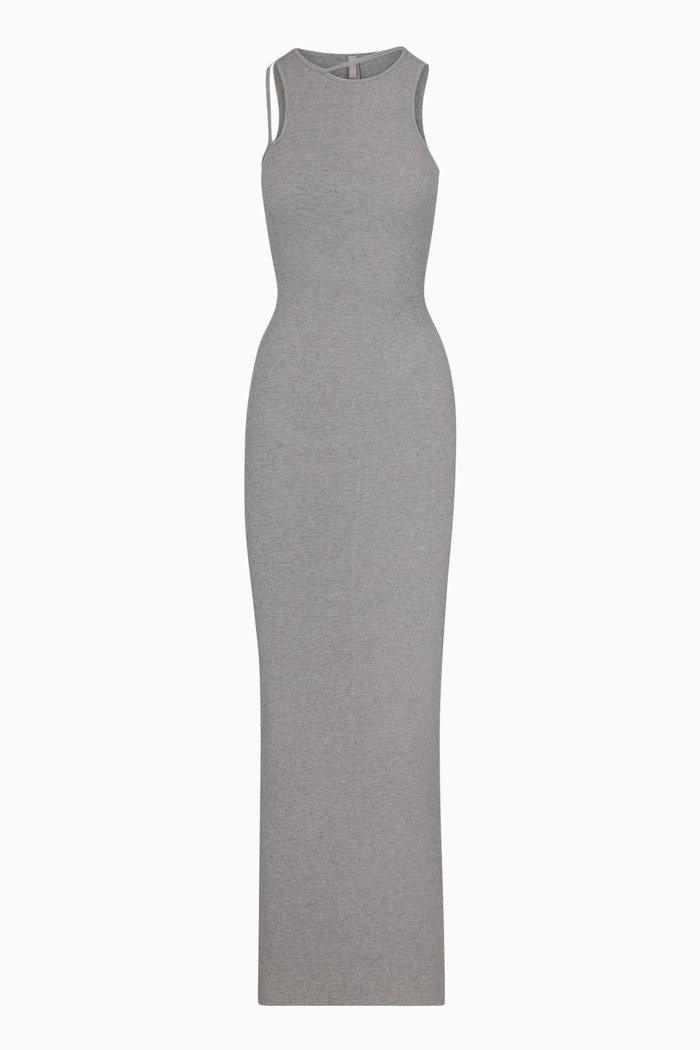 

Soft Lounge Cut Out Long Slip Dress, Grey