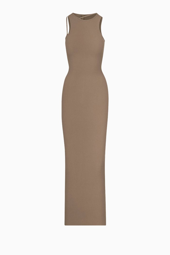 

Soft Lounge Cut Out Long Slip Dress, Black