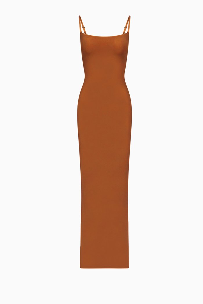 

Fits Everybody Long Slip Dress, Metallic