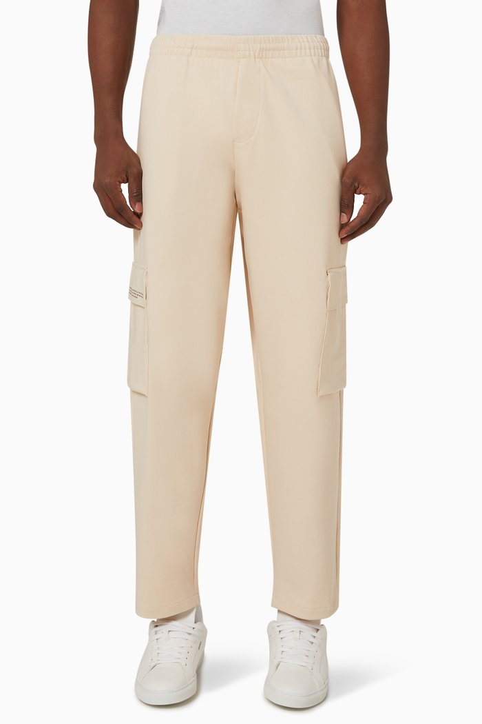 

Recycled Cotton Jersey Cargo Pants, Neutral