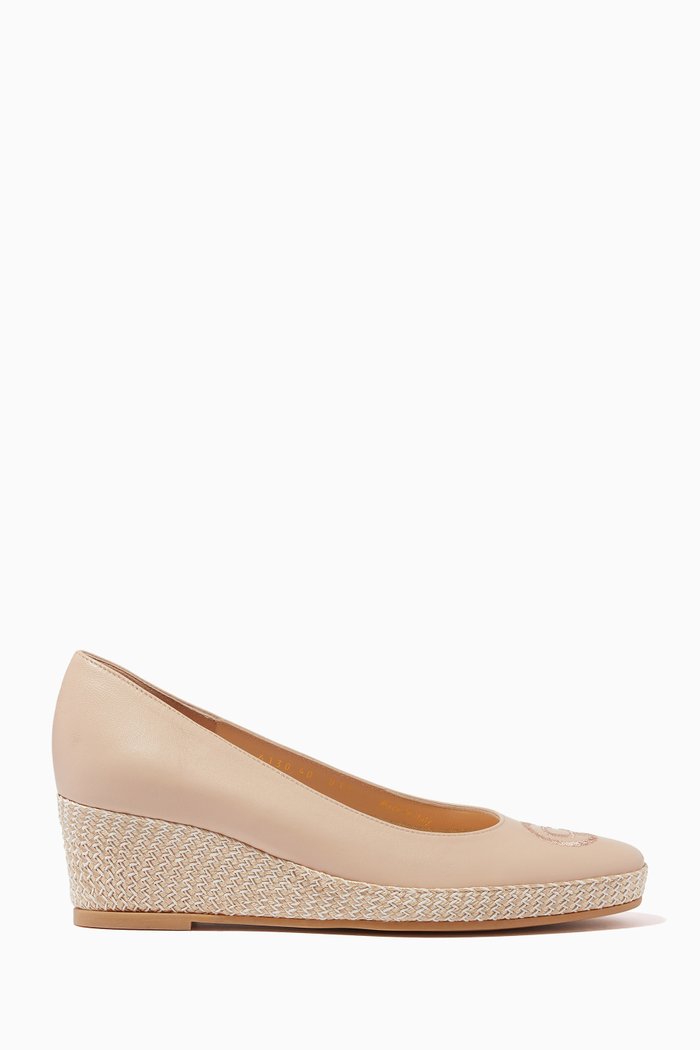 

Wedges in Leather, Neutral