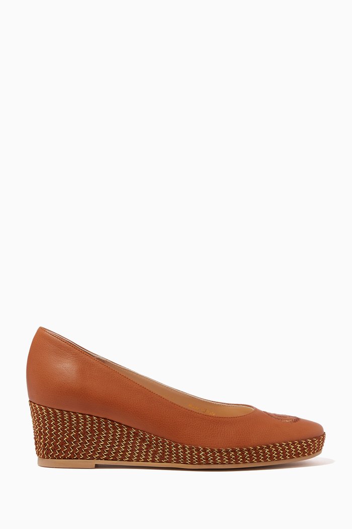 

Wedges in Leather, Brown