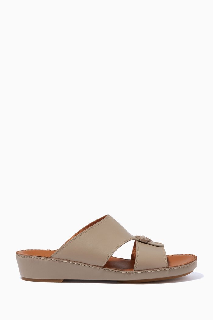

Slippers in Leather, Neutral