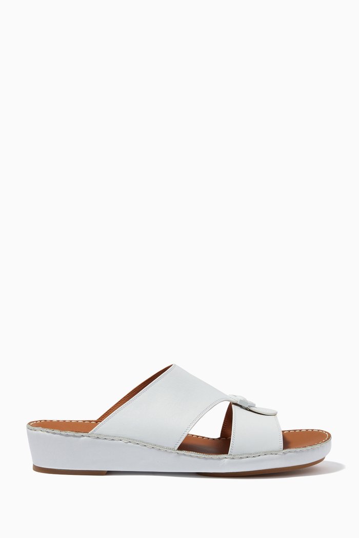 

Slippers in Leather, White