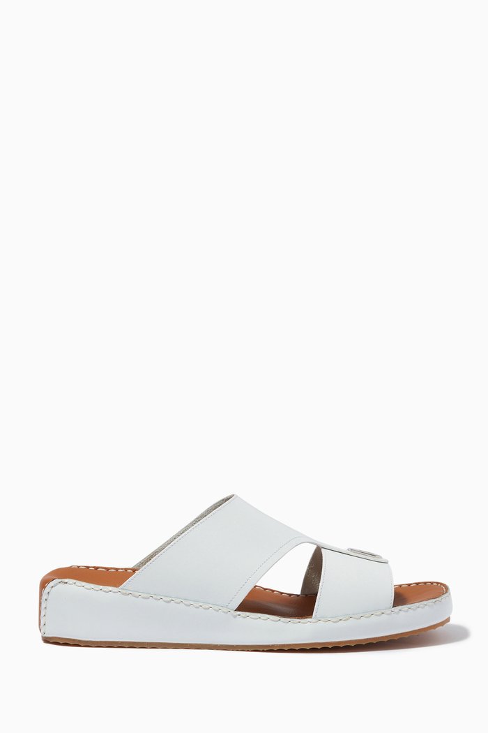 

Slippers in Leather, White