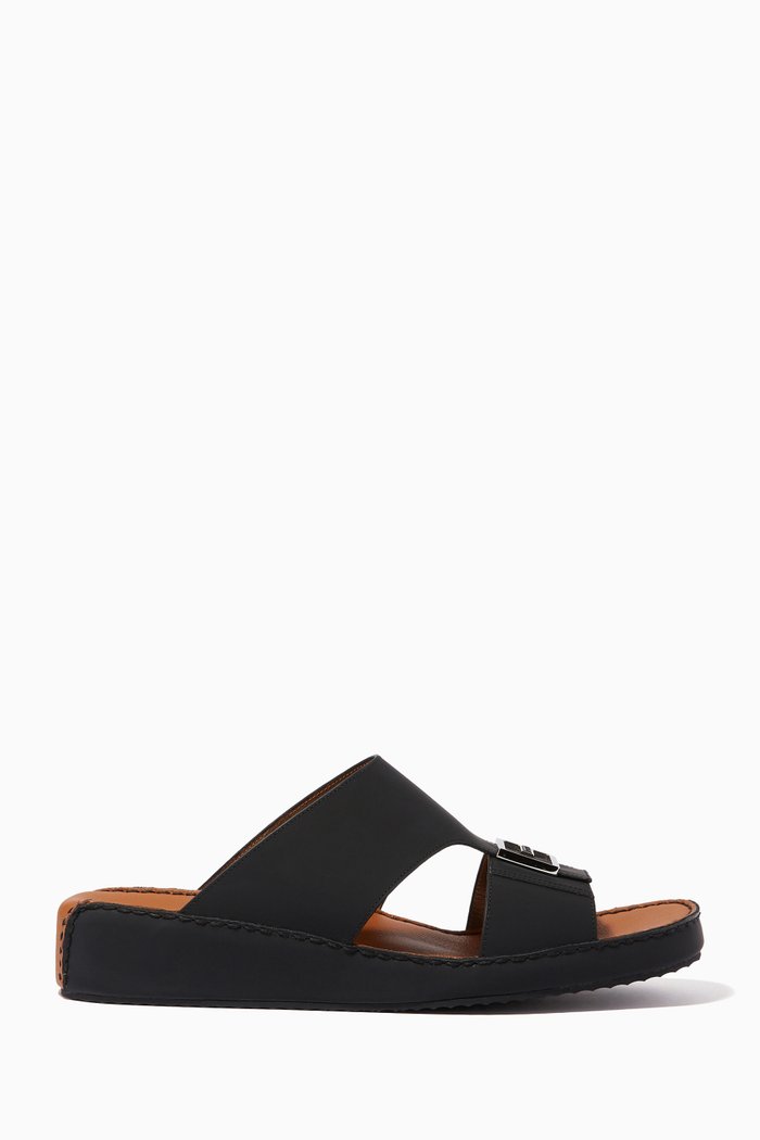 

Slippers in Leather, Black