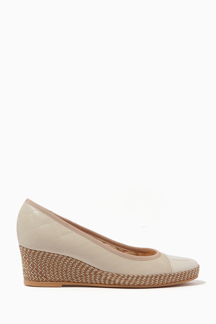 

Wedges in Leather, Neutral