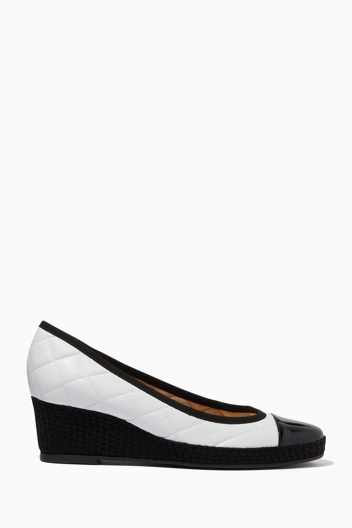

Wedges in Leather, White
