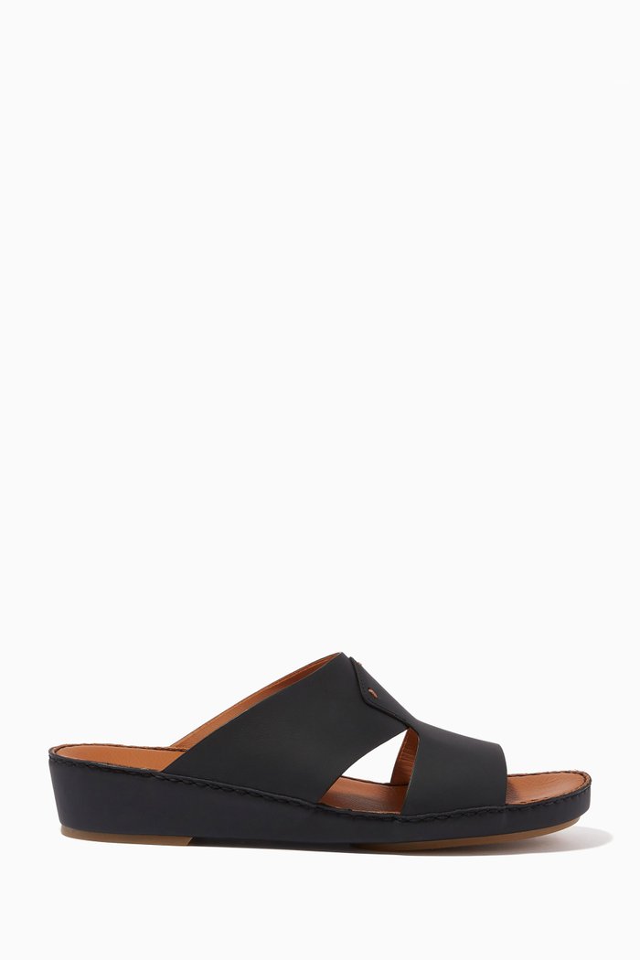 

Slippers in Leather, Black
