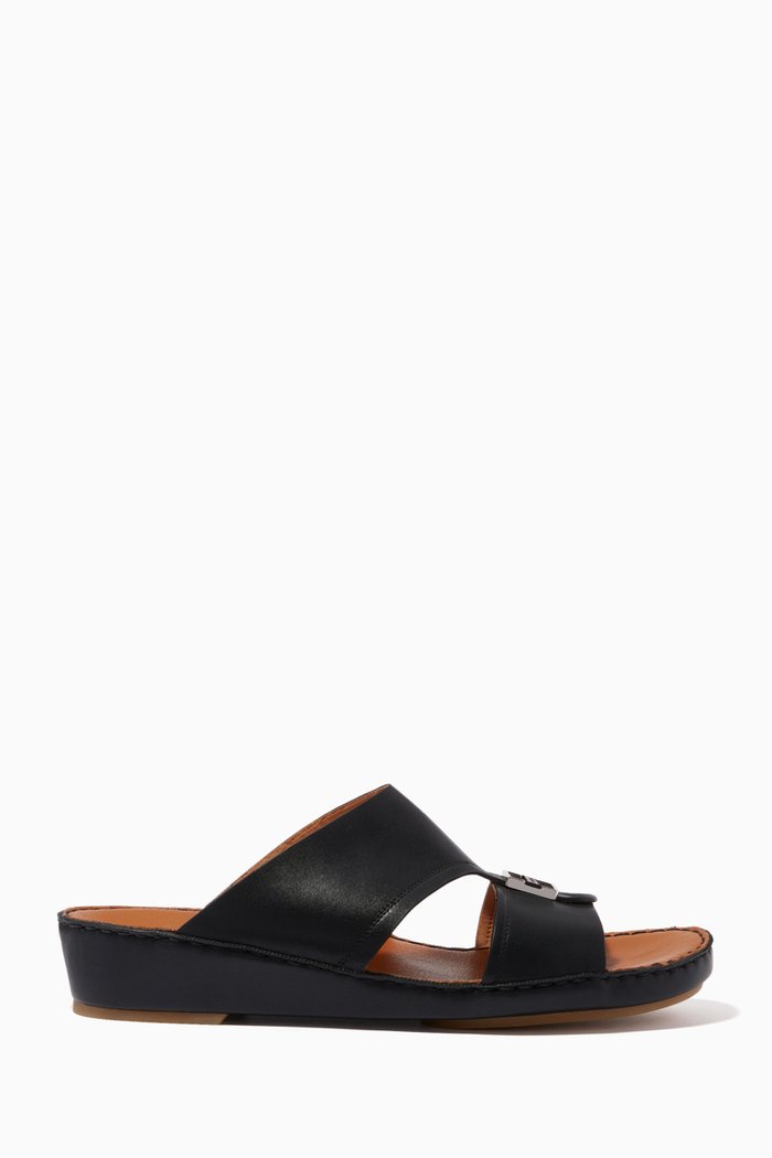 

Slippers in Leather, Black