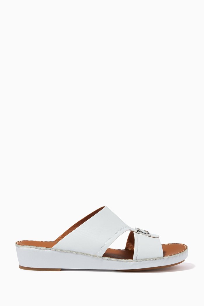 

Slippers in Leather, White