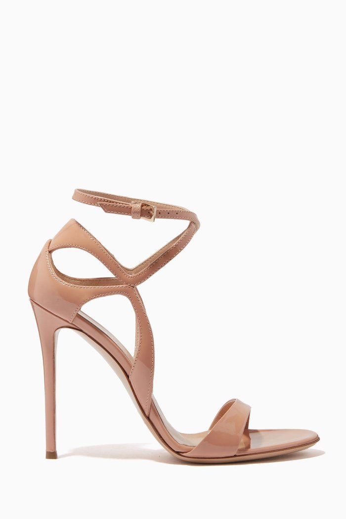 

Criss Cross Sandals in Patent Leather, Neutral
