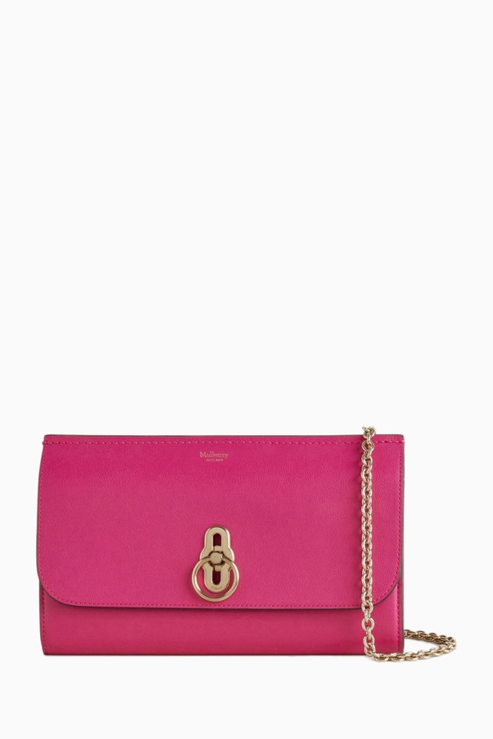 

Amberley Clutch in Silky Calf Leather, Pink