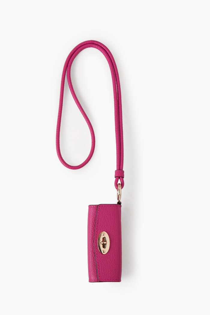 

Lipstick Case in Small Grain Leather, Pink